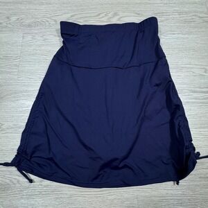 Anne Cole Signature Women Swim Skirt Navy S NWT Side Tie Skort‎